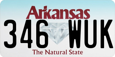 AR license plate 346WUK