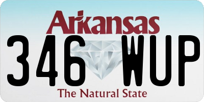 AR license plate 346WUP