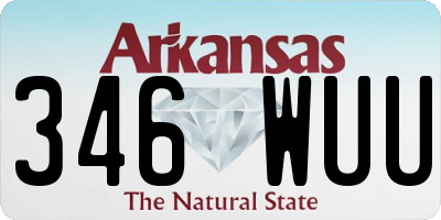 AR license plate 346WUU