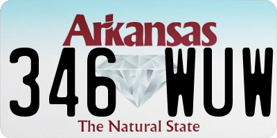 AR license plate 346WUW