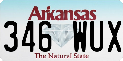 AR license plate 346WUX
