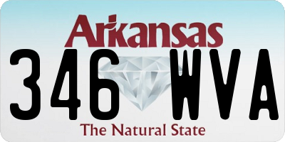 AR license plate 346WVA
