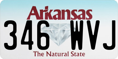 AR license plate 346WVJ
