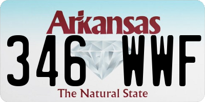 AR license plate 346WWF