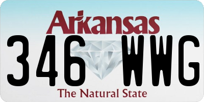 AR license plate 346WWG