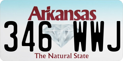 AR license plate 346WWJ