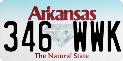 AR license plate 346WWK