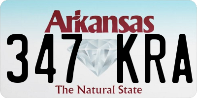 AR license plate 347KRA