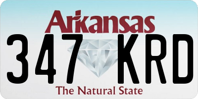 AR license plate 347KRD