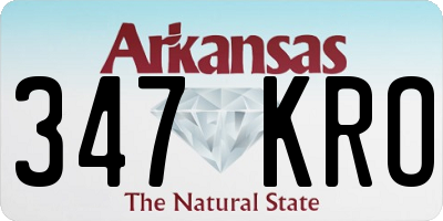 AR license plate 347KRO