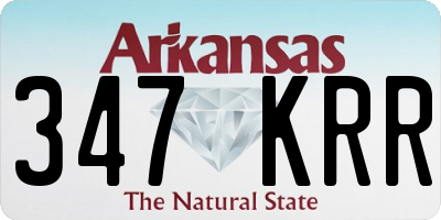 AR license plate 347KRR