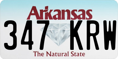 AR license plate 347KRW