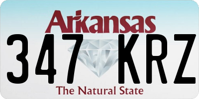 AR license plate 347KRZ