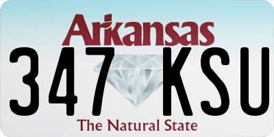 AR license plate 347KSU