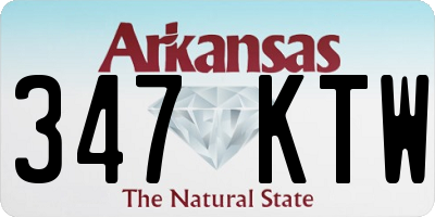 AR license plate 347KTW