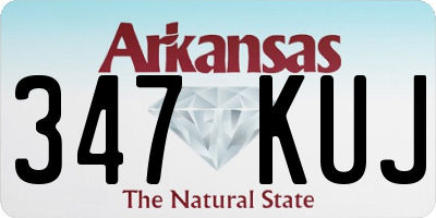 AR license plate 347KUJ