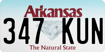 AR license plate 347KUN