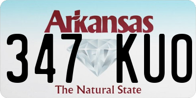 AR license plate 347KUO