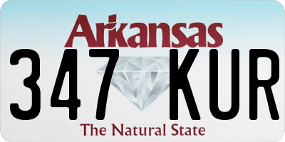 AR license plate 347KUR