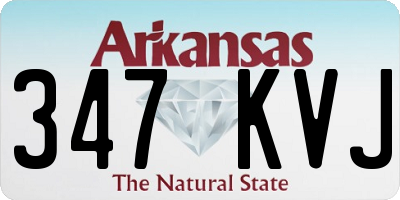 AR license plate 347KVJ