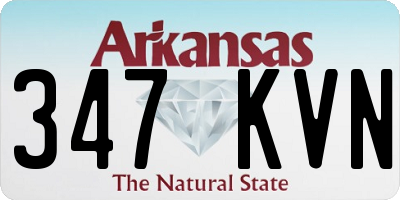 AR license plate 347KVN