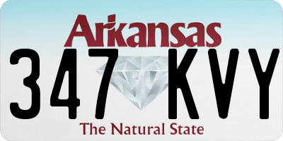 AR license plate 347KVY
