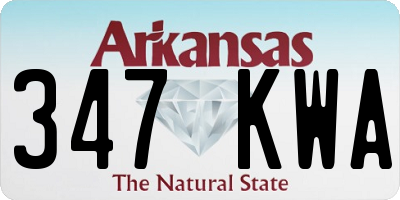 AR license plate 347KWA