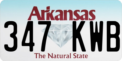 AR license plate 347KWB