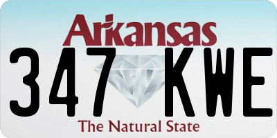 AR license plate 347KWE