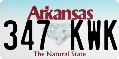 AR license plate 347KWK