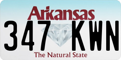 AR license plate 347KWN