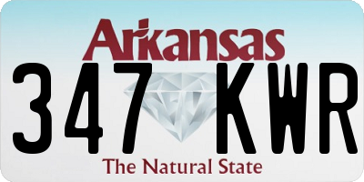 AR license plate 347KWR