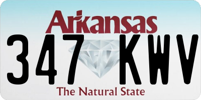 AR license plate 347KWV
