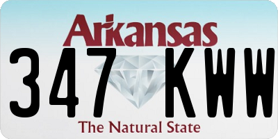 AR license plate 347KWW