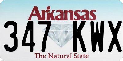 AR license plate 347KWX