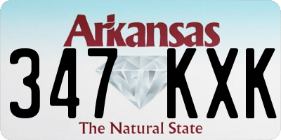 AR license plate 347KXK