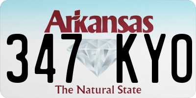 AR license plate 347KYO