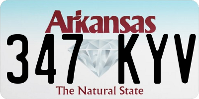 AR license plate 347KYV