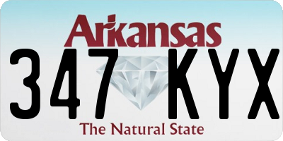 AR license plate 347KYX