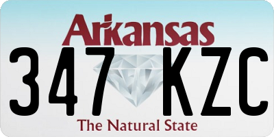 AR license plate 347KZC