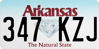 AR license plate 347KZJ