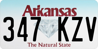 AR license plate 347KZV