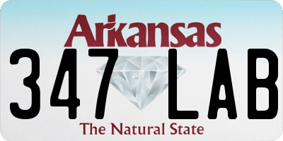 AR license plate 347LAB