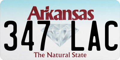 AR license plate 347LAC