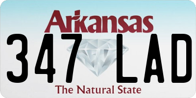 AR license plate 347LAD
