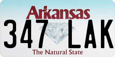 AR license plate 347LAK