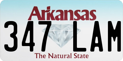 AR license plate 347LAM