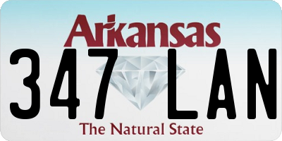AR license plate 347LAN