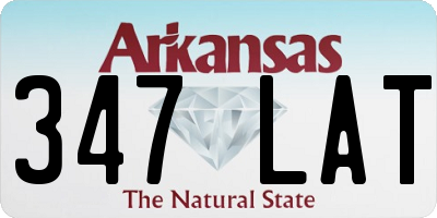 AR license plate 347LAT