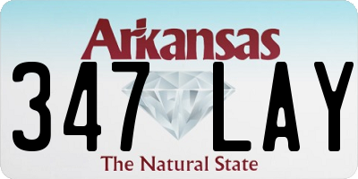 AR license plate 347LAY